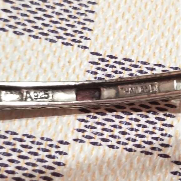 VTG designer signed Deco Style Multi Gems Marcasite Sterling Bracelet - Picture 2 of 8